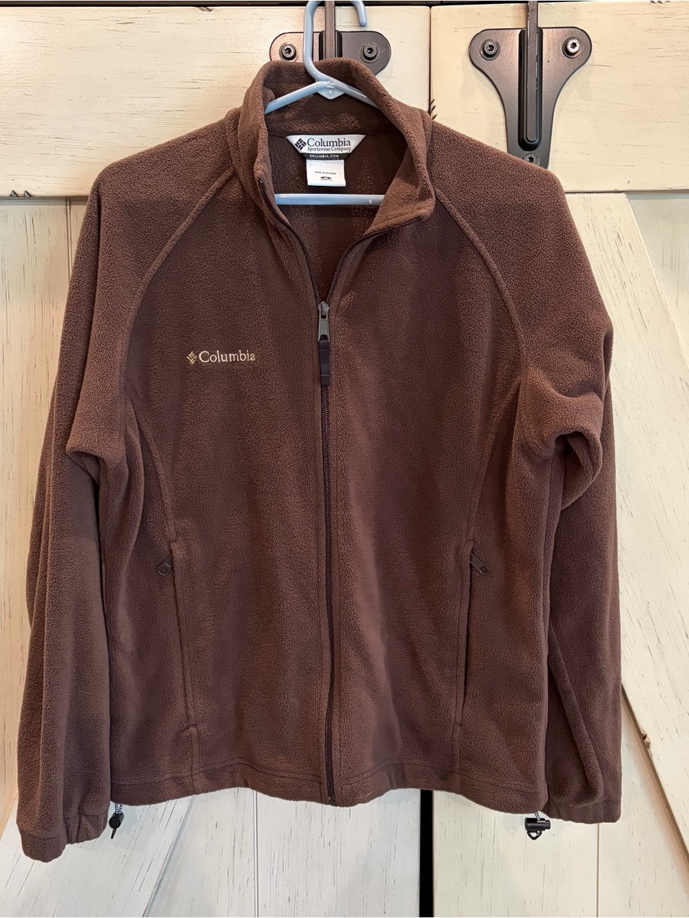 Columbia Brown Full-Zip Fleece Jacket Size Medium